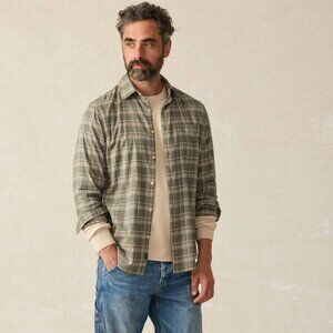 Faherty Coastline Knit Shirt - Pleasant Hill Plaid - Size Large NEW with tags